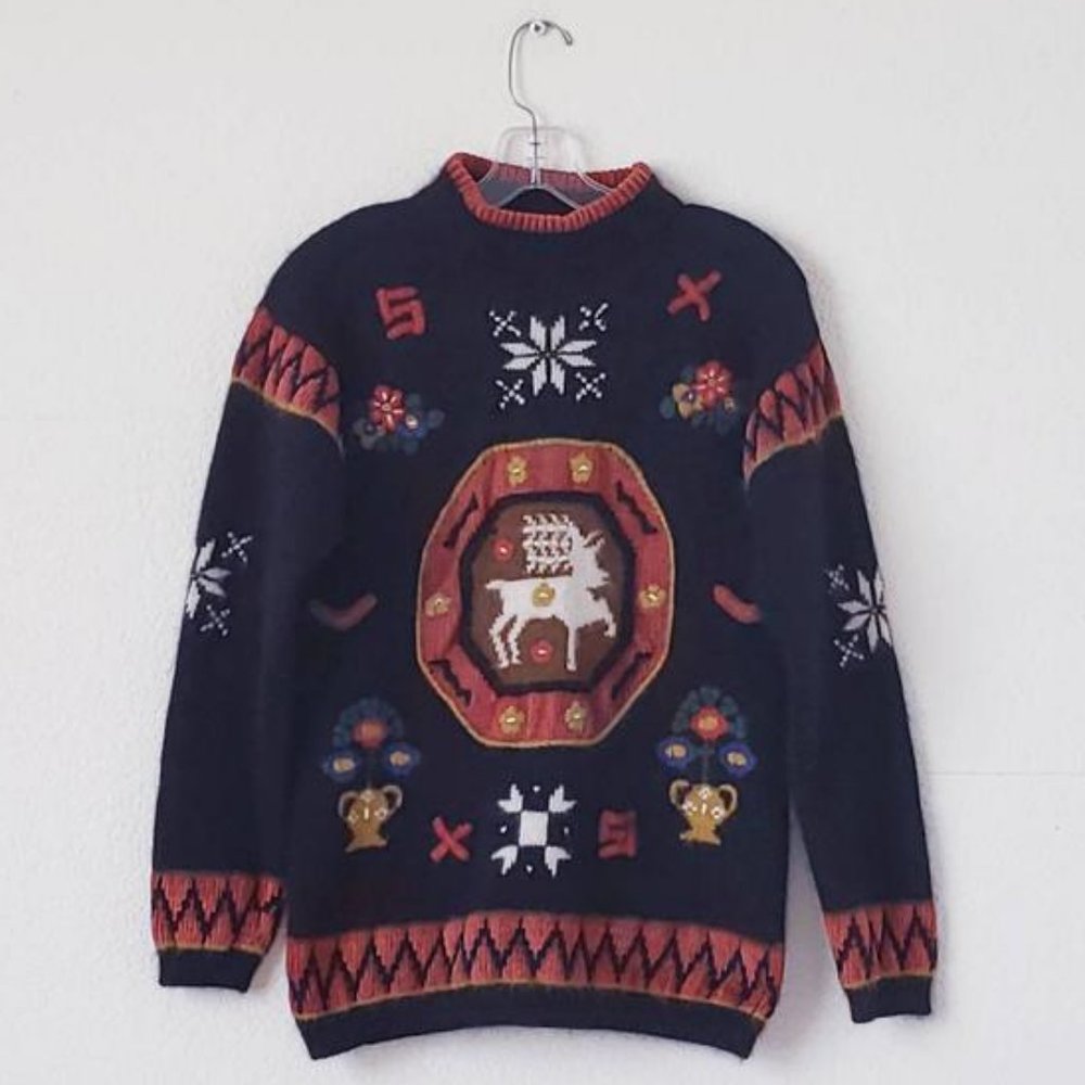 WOMEN'S BLACK SWEATER | Vintage '80s Clothing